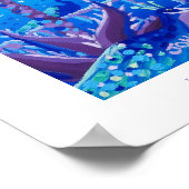 Art Poster: Sapphire Peacock Liebe, Côte d'Azur Poster (Ecke)