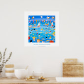 Art Poster: Schwimmer, Siegel und Segel. Poster (Küche)