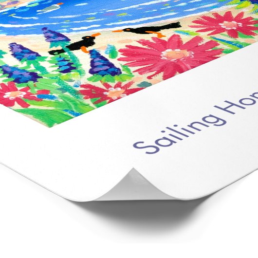 Art Poster: Segeln Zuhause Tresco Poster (Ecke)