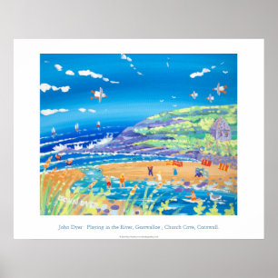 Art Poster: Spielen im Fluss, Church Cove Poster