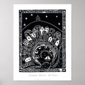 Art Poster: St Ives, Cornwall. Lino Cut Image Poster (Vorne)