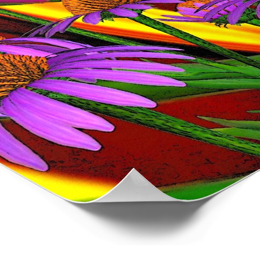 Art Poster Sunshine Blume (Ecke)