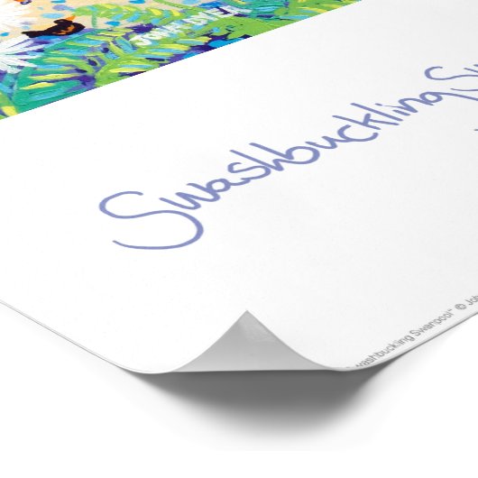 Art Poster: Swashbuckling Swanpool, Cornwall Poster (Ecke)