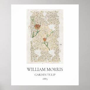 ART POSTER : WILLIAM MORRIS : GARTEN TULIP: 1885
