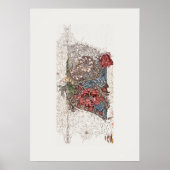 ART POSTER : WILLIAM MORRIS : WALL BLUME : 1890 (Vorne)