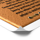 Art Poster Zitat - Sie erheben sich, Sie fallen (Ecke)