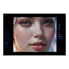 Art Potpourri Girl and Poem Poster