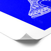 Art Print Blueprint Style für Shoe Architecture Poster (Ecke)
