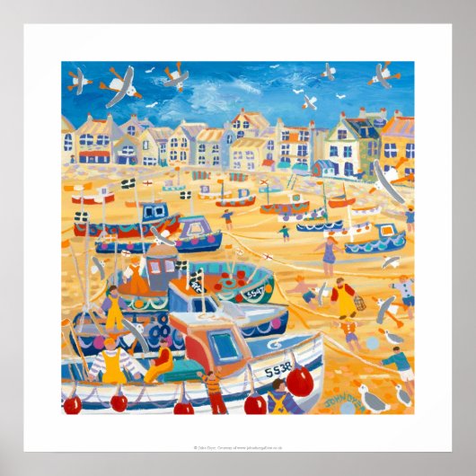 Art Print: Boote und Ropes, St Ives, Cornwall Poster (Vorne)