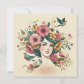 Art Print Card Vogelgesang im Sommer (Vorderseite)