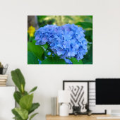 Art Print Geschenke Blue Hydrangea Blumengarten Poster (Heimbüro)