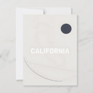 Art Print in Kalifornien - Einmalige Buchstaben Postkarte