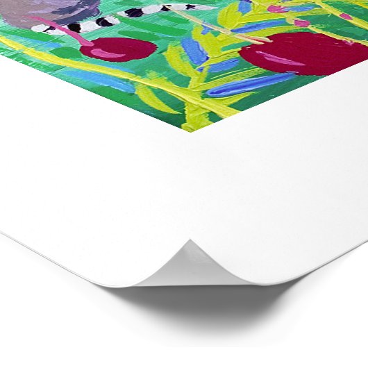 Art Print: Kirry Picking Lemurs. Ring gezähmt Poster (Ecke)