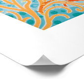 Art Print: Stripy Swimmer. Tropisches Fischaquariu Poster (Ecke)