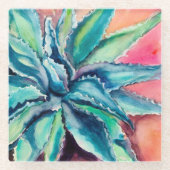 Art Print - Texas Agave Poster Glasuntersetzer (Vorderseite)