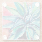 Art Print - Texas Agave Poster Glasuntersetzer (Rückseite)