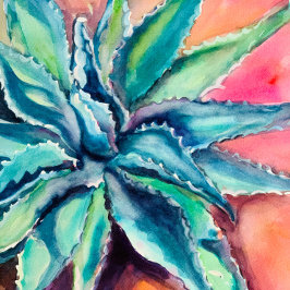 Art Print - Texas Agave Poster Glasuntersetzer