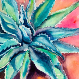 Art Print - Texas Agave Poster Glasuntersetzer