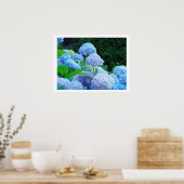 Art Prints Decorative Blue Hydrangea Blume Flora Poster (Küche)