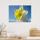 ART PRINTS Yellow Daffodic Blume Leinwand Kunstwer Poster (Küche)