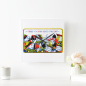 Art Quadratische Wanduhr (Zuhause)