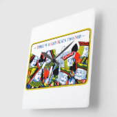 Art Quadratische Wanduhr (Winkel)