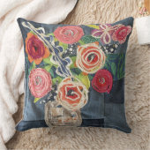art quilt designed roses bouquet pillow with sunfl kissen (Decke)