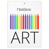 ART, Rainbow-Wachskürbis und Ihr Name Klemmbrett (Rückseite)