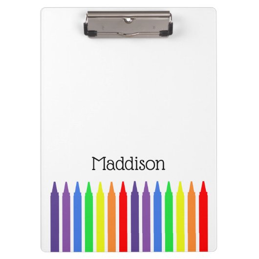 ART, Rainbow-Wachskürbis und Ihr Name Klemmbrett (Vorderseite)