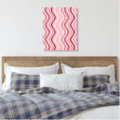 Art Retro Pink Wave Abstrakt Leinwanddruck (Insitu (Schlafzimmer))