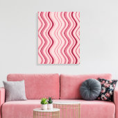 Art Retro Pink Wave Abstrakt Leinwanddruck (Insitu (Wohnzimmer))