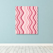 Art Retro Pink Wave Abstrakt Leinwanddruck (Insitu (Holzboden))