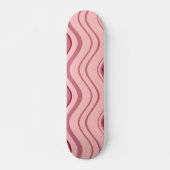 Art Retro Pink Wave Abstrakt Skateboard (Vorne)