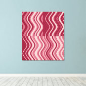 Art Retro Rosa Wave Abstrakt Leinwanddruck (Insitu (Holzboden))