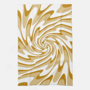 Art Retro Swirl Waves Abstrakt Handtuch