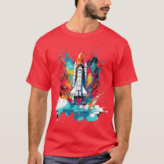 Art Rocket Launch Space spendet Wissenschaft spend T-Shirt