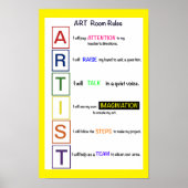 Art Room Rules. Poster (Vorne)
