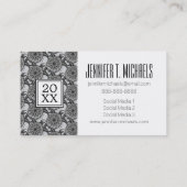 Art-Schildkröte-Muster des Foto-Abschluss-| Telefonnummerkarte (Rückseite)