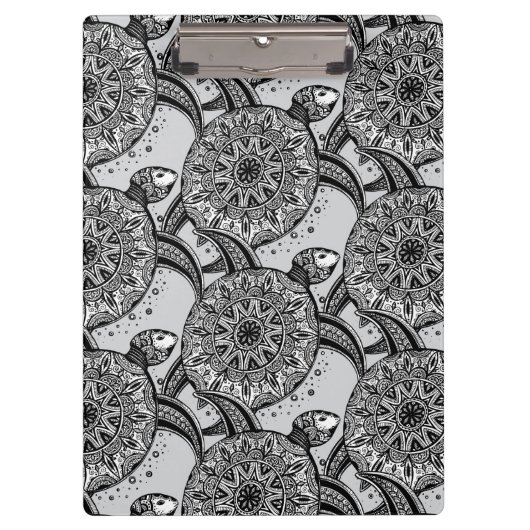 Art-Schildkröte-Muster Klemmbrett (Vorderseite)