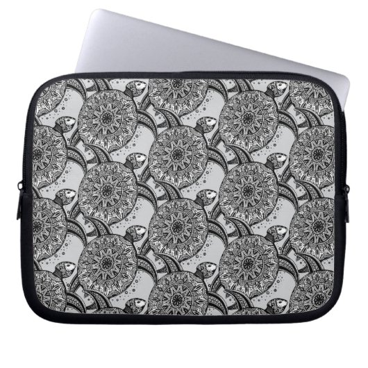Art-Schildkröte-Muster Laptopschutzhülle (Vorderseite)