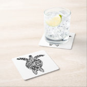 Art-Schildkröte Rechteckiger Pappuntersetzer (Vor Ort)