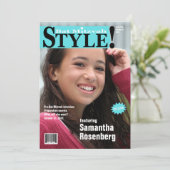 Art! Schläger Mitzvah Zeitschrift-Einladung Einladung (Stehend Vorderseite)