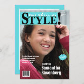 Art! Schläger Mitzvah Zeitschrift-Einladung Einladung (Vorne/Hinten)