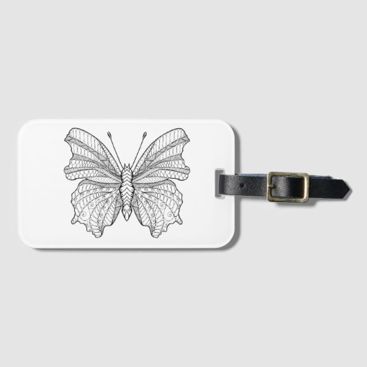 Art-Schmetterling 3 Gepäckanhänger (Vorderseite (Horizontal))