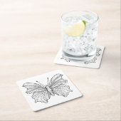 Art-Schmetterling 3 Rechteckiger Pappuntersetzer (Vor Ort)