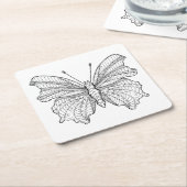 Art-Schmetterling 3 Rechteckiger Pappuntersetzer (angewinkelt)