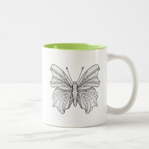 Art-Schmetterling 3 Zweifarbige Tasse