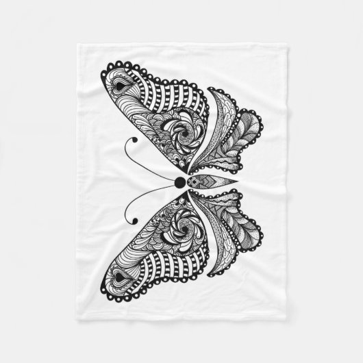 Art-Schmetterling Fleecedecke (Vorderseite)