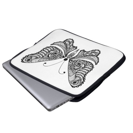 Art-Schmetterling Laptopschutzhülle (Vorne Knopf)