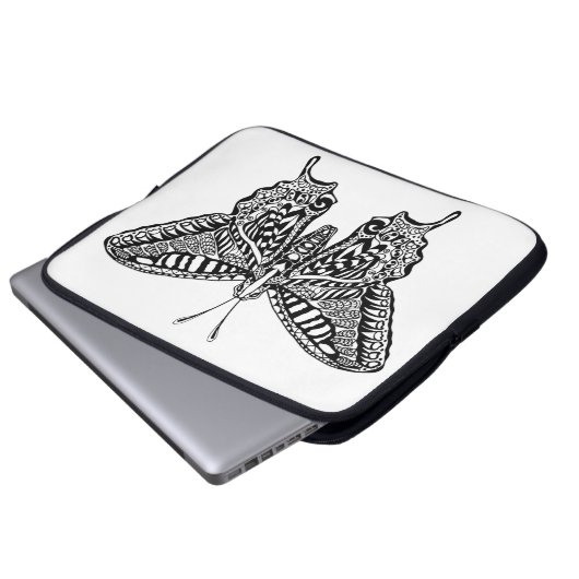 Art-Schmetterling Laptopschutzhülle (Vorne Knopf)